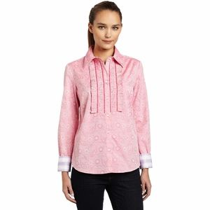 Robert Graham Divine Pleated Button Down Shirt M